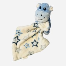 Little Beginnings Baby Hippo Stars Baby Security Blanket Lovey Plush - $11.76