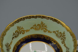 Paragon Double Warrant Teacup ONLY Light Green Floral Rose Gold Scroll England - £46.39 GBP