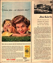 1959 Miss Clairol Ad Does She or Doesn&#39;t She? kitten PRETTY WOMEN D5 - $24.11