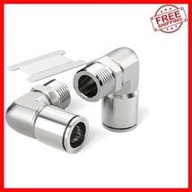 High-Pressure 304 Stainless Steel Elbow Connectors with 8MM OD &amp; NPT - 5... - $752.39 MXN