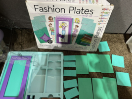 LOT of  Fashion Plates Design Set Dress Drawing Design Clothing Kit w box - £23.70 GBP