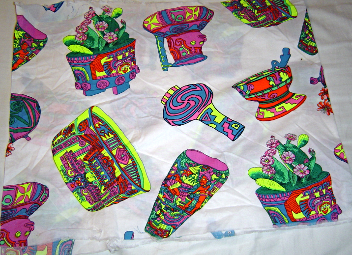 Aztec Pottery Neon Fabric Cotton Quilting, Crafting - £7.96 GBP