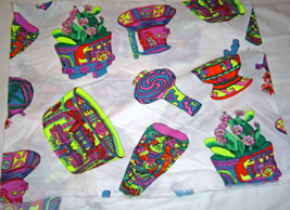 Aztec Pottery Neon Fabric Cotton Quilting, Crafting - $9.99