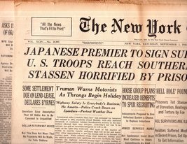 New York Times, Newspaper September 1,1945 - £5.42 GBP
