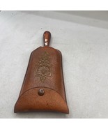 Antique Amity Clothes Whisk Brush With Genuine Leather Case Rare - $62.00 CAD
