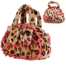Faux Fur Leopard Travel Cosmetic Bag Organizer Hand Makeup Pouch Toiletry Case - £32.04 GBP