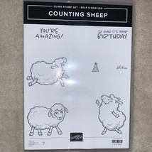 Stampin Up Counting Sheep Retired Sale A Bration Happy Birthday Stamp Set Rubber - £21.67 GBP