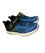 Skechers Boys Size 2 Dyna-Air Sneakers Lightweight Shoes Black Blue Lime... - $33.24 CAD