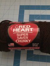 Red Heart Super Saver CHUNKY (Old Style) Acrylic yarn color 365 Coffee - $4.28
