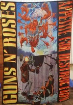 GUNS N&#39; ROSES Appetite for Destruction 2 FLAG BANNER CLOTH POSTER WALL T... - $380.15 MXN