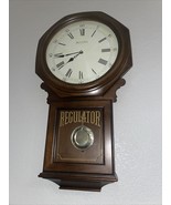 Bulova Ashford Chiming Regulator Walnut Wood Wall Clock  25” X  13” X  4.5” - £99.46 GBP