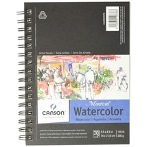 Canson Artist Series Watercolor Paper, Wirebound Pad, 5.5x8.5 inches, 20... - £15.67 GBP