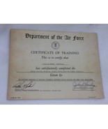 Vintage United States Air Force Certificate of Training 25438 Department - £11.81 GBP