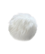 AORINAEI Round Fine Fur Soft White Modern Ball Mini Fashion Clutch Bag - $1,847.19 MXN