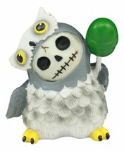 Furrybones Hootie Snow Owl With Green Lollipop Skeleton Monster Figurine Decor - £12.05 GBP