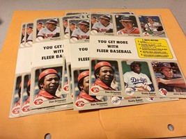 Lot of 11 1983 Fleer Promo Baseball  Card sheet that was in Baseball Hob... - $29.99