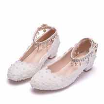 Fashion Women Shoes Platform Sandals High Heels White Lace Wedding Shoes Pointed - £75.82 GBP