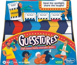 Guesstures Game Charades Game for 4 or More Players Includes Customizable Cards  - £32.34 GBP