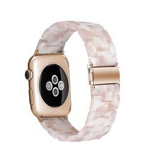 Resin Watch strap for Apple Watch Band  pink flower  For 42mm 44mm 45mm - £13.62 GBP