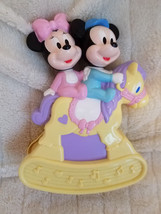 Mickey Minnie Mouse Crib Musical Wind Up Toy Vintage Disney Arco 9.5&quot; - £30.40 GBP