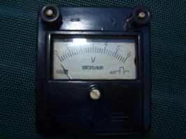 *** Antique Vintage Soviet USSR Bakelite DC Volts Gauge Meter 1969 - $19.79