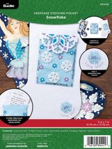 Bucilla Felt Applique Keepsake Stocking Pocket Kit, Snowflake, Perfect f... - $16.75
