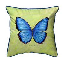 Betsy Drake Blue Morpho Extra Large Zippered Pillow 22x22 - £62.05 GBP