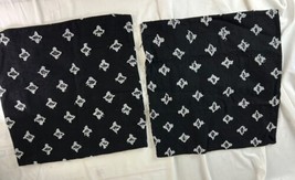 MIULEE Set of 2 Decorative Throw Pillow Covers Rhombic Jacquard Pillowcase Black - £17.58 GBP