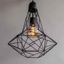 Ceiling Black Lamp Hanging Pendant Industrial Geometric Interior Decor F... - $197.87