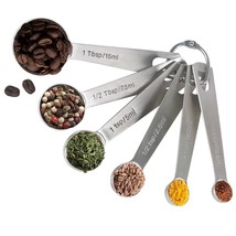 18/8 Stainless Steel Measuring Spoons Set Of 6 Piece - 1/8 Tsp, 1/4 Tsp,... - £11.98 GBP