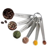 18/8 Stainless Steel Measuring Spoons Set Of 6 Piece - 1/8 Tsp, 1/4 Tsp,... - £10.51 GBP