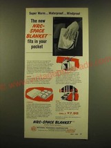 1966 NRC Space Blanket Ad - Super warm waterproof.. Windproof - $18.49