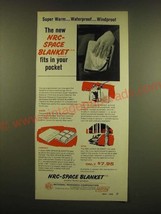 1966 NRC Space Blanket Ad - Super warm waterproof.. Windproof - £13.81 GBP