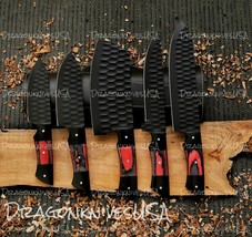 kitchen knife carbon steel chef set knife  handmade knife outdoor gift for her - £311.43 GBP