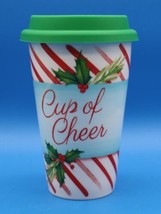 LENOX Holiday &quot;Cup of Cheer&quot; Thermal Travel Mug Silicone Lid *Pre Owned* - £13.84 GBP