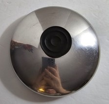 Vintage SS Revere Ware Black Top Knob 5 7/8&quot; Round Pot Pan Replacement Lid #31 - £14.98 GBP