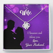 Express Your Love Gifts to My Wife I Treasure and Adore You Wife Infinity Knot N - £42.79 GBP