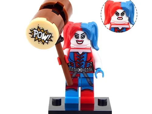 ATMToys Harley Quinn blue red outfit with HammerExclusive Minifigures - £5.41 GBP