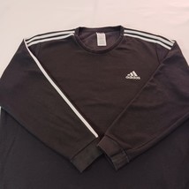 Adidas GK9106 Men's 3-Stripes Black Cotton Blend Pullover Sweatshirt Size 2XL image 11