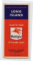 Socony Vacuum Oil Company Mobilgas Map of Long Island New York Rand McNally 1955 - £7.91 GBP
