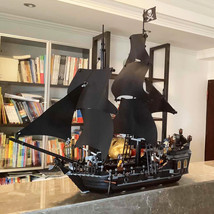 Black Pearl Model Queen Anne Caribbean Pirate Ship Sailing Puzzle Assemb... - $154.38