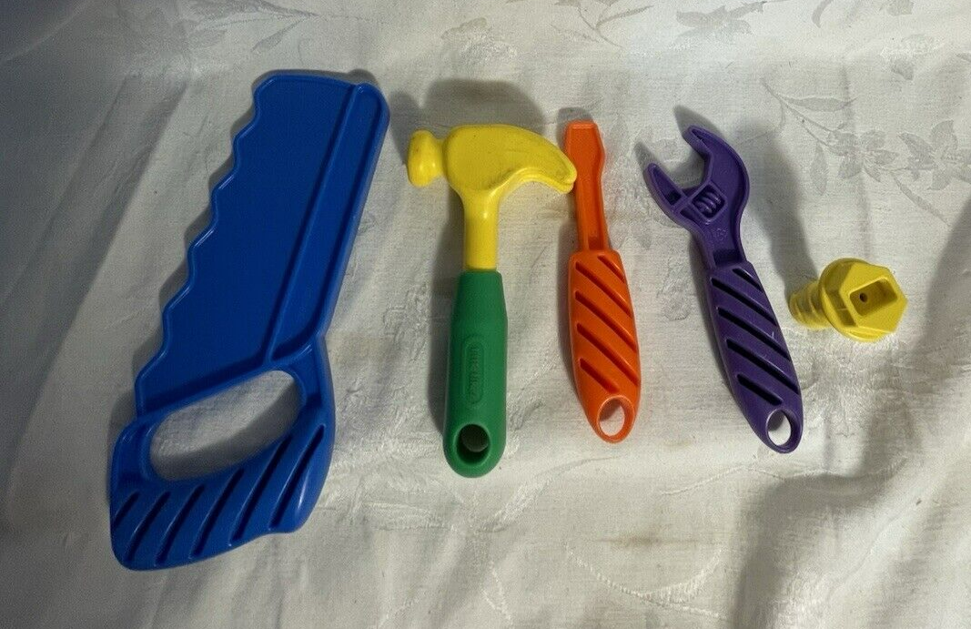 Little Tikes child tools Hammer, Wrench, screw driver saw lot for tool b... - $39.55