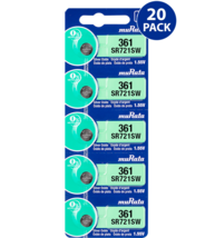 Murata 361 (SR721SW) Silver Oxide Watch Battery (20 Count) - EXP 04/2025 - $11.30