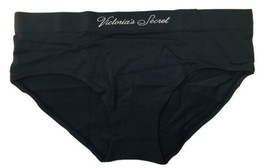 NWT Victoria&#39;s Secret Black Hipster Panties w Logo XL SKU 399448 - £8.77 GBP