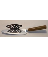 PIE OR CAKE SERVER DOUBLE EDGED BAKELITE GREEN/BROWN HANDLE VINTAGE - $20.40 CAD