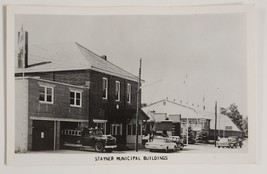 Stayner,Ontario Canada Fire Truck &amp; Station REAL PHOTO Postcard Not Posted - £15.85 GBP