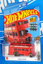 Hot Wheels New For 2023 Factory Set HW Metro #202 Trouble Decker Red Bus - £1.96 GBP