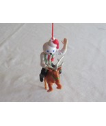 Vintage JACK IN THE BOX on Reindeer Promo Toy Christmas Ornament Hand Up... - $9.43
