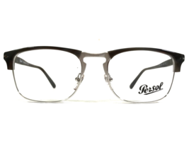 Persol Eyeglasses Frames 8359-V 1045 Brown Silver Square Full Rim 53-19-145 - $168.15