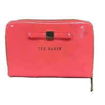 Ted Baker ClutchTravel Case Gold Accents Pink Bow Inner Divider - £15.29 GBP